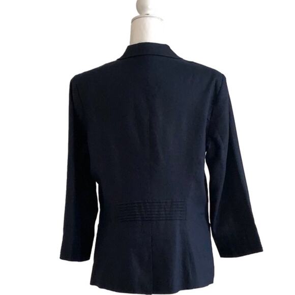 Banana Republic Factory Blazer Jacket Navy Blue Linen Lightweight Career Size 10 - Picture 4 of 12